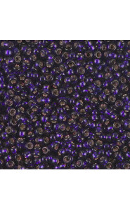 Miyuki rocailles Perlen 11/0 - Dyed silver lined dark purple 11-1426